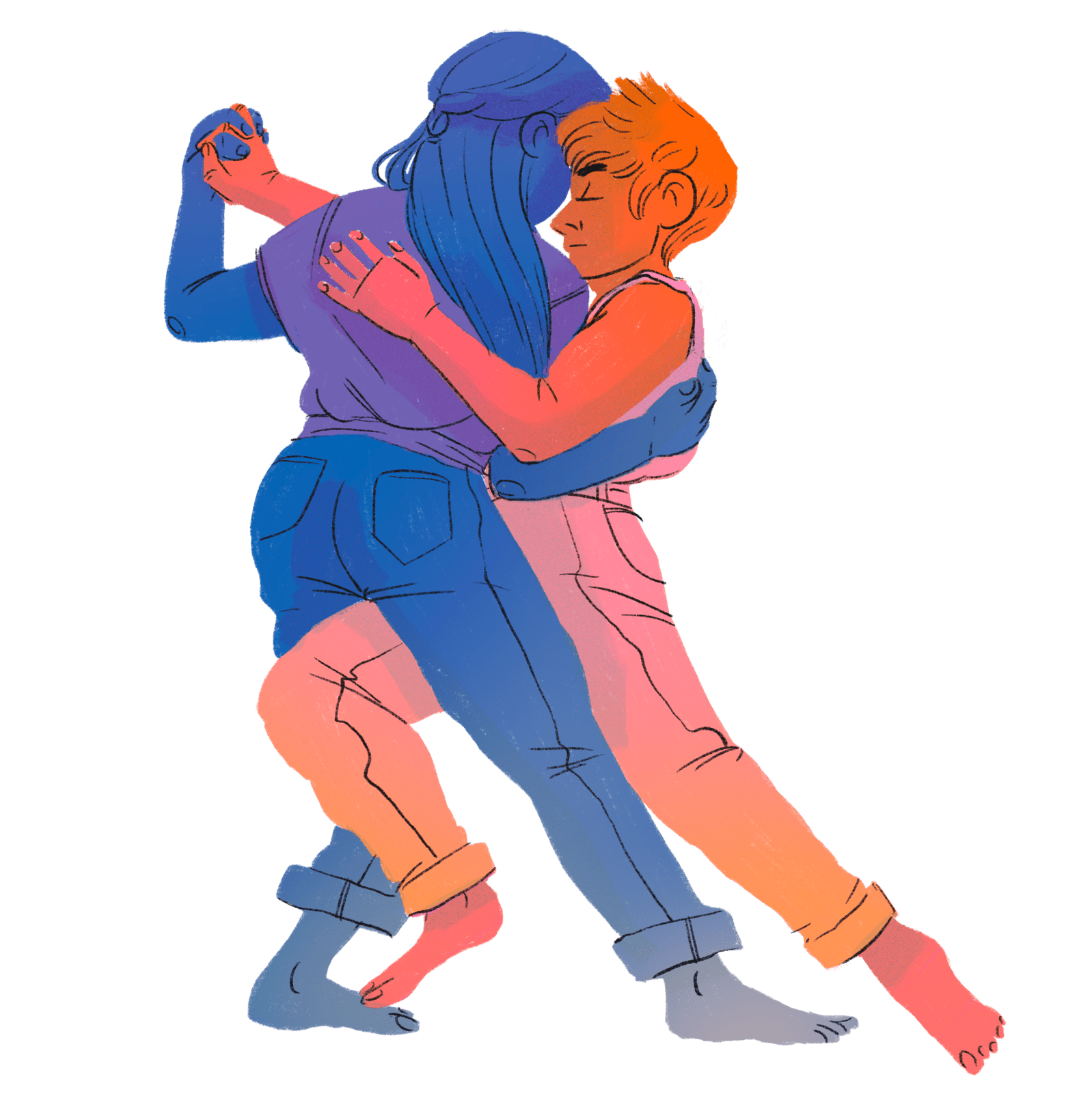 Queer pair dancing